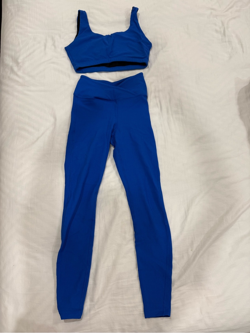 Year of Ours Royal Blue High-Waist Leggings & Sports Bra Set